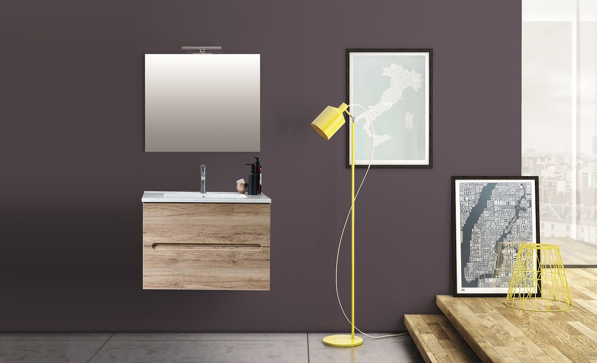 Mobile sospeso 70 con top in ceramica M70-RN-C